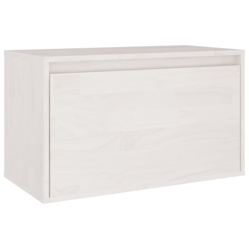 TV cabinet 3 pcs White Solid pine wood