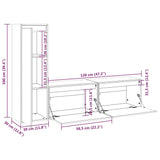 Meubles TV 3 pcs Blanc Bois massif de pin