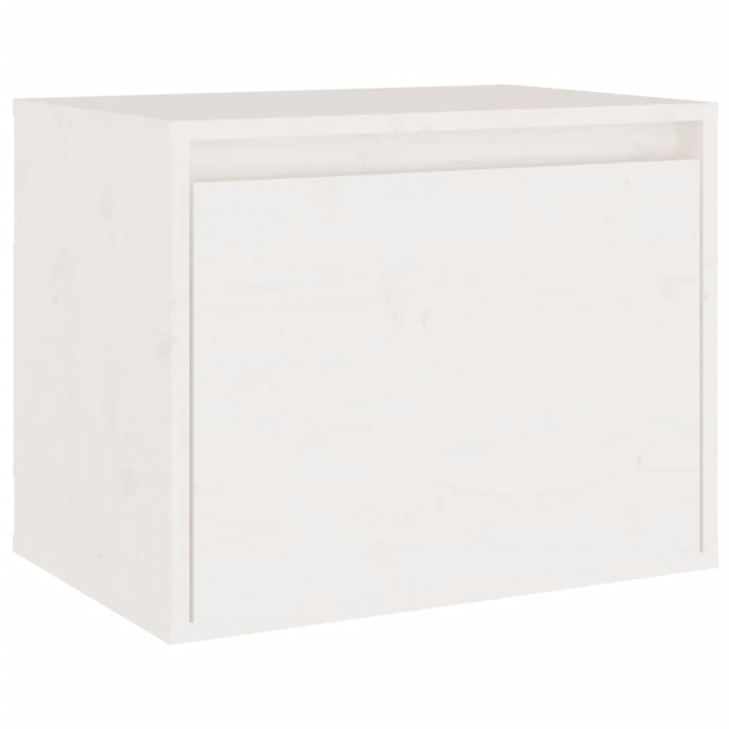 Meubles TV 3 pcs Blanc Bois massif de pin