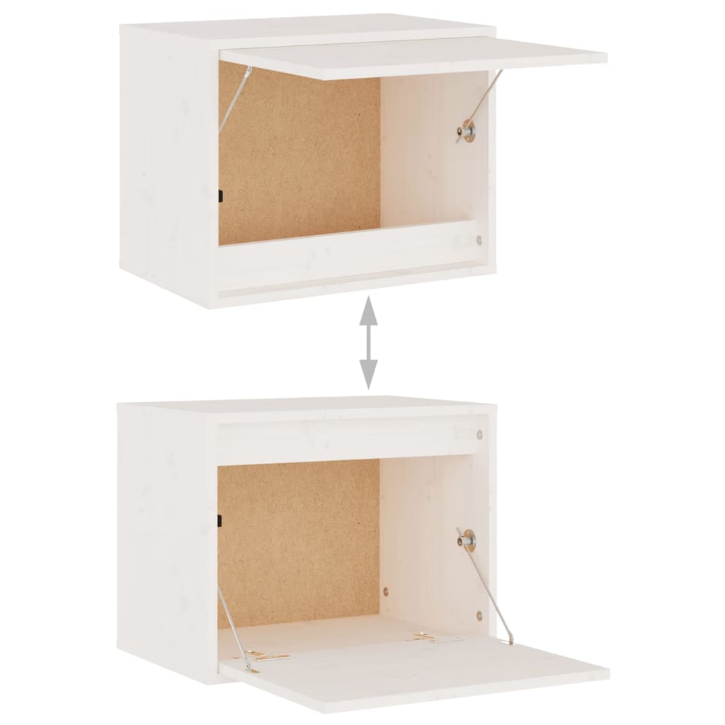 Meubles TV 3 pcs Blanc Bois massif de pin