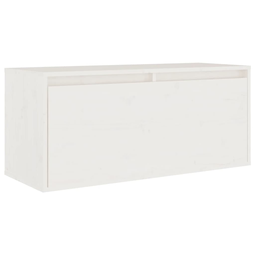 Meubles TV 3 pcs Blanc Bois massif de pin