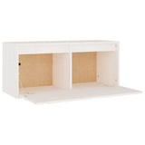 TV cabinet 3 pcs White Solid pine wood