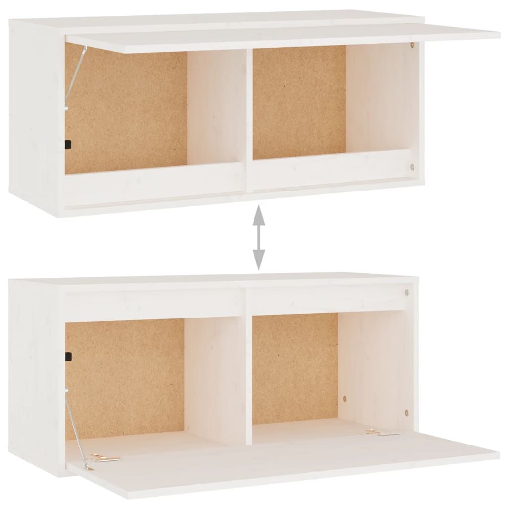 Meubles TV 3 pcs Blanc Bois massif de pin