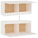 TV cabinet 3 pcs White Solid pine wood