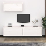 TV cabinet 3 pcs White Solid pine wood