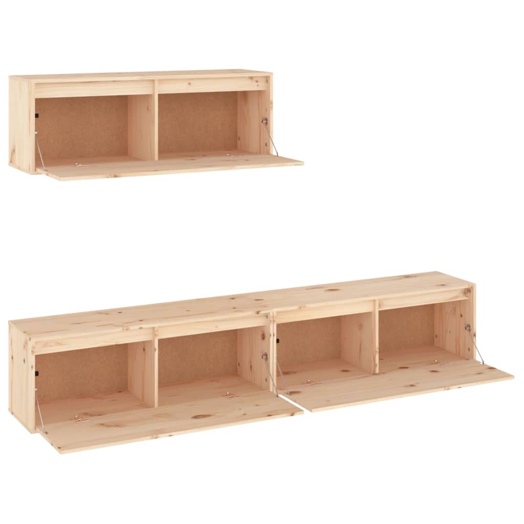 Meubles TV 3 pcs Bois massif de pin