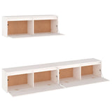 Ensemble de meubles TV 3 pcs blanc bois massif de pin