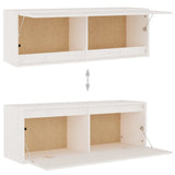 Ensemble de meubles TV 3 pcs blanc bois massif de pin