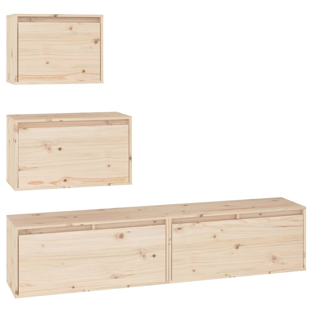 Meubles TV 4 pcs Bois massif de pin