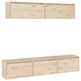 Ensemble de meubles TV 5 pcs bois massif de pin