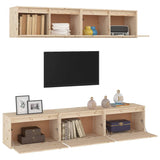 Ensemble de meubles TV 5 pcs bois massif de pin