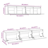 Ensemble de meubles TV 5 pcs bois massif de pin