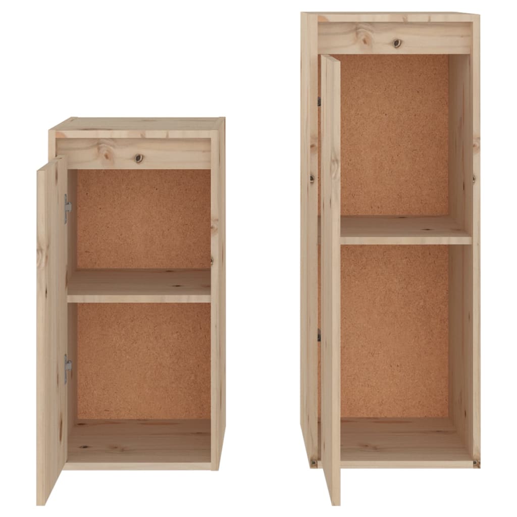 Meubles TV 2 pcs Bois massif de pin