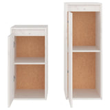 TV cabinet 2 pcs White Solid pine wood