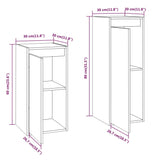 TV cabinet 2 pcs White Solid pine wood