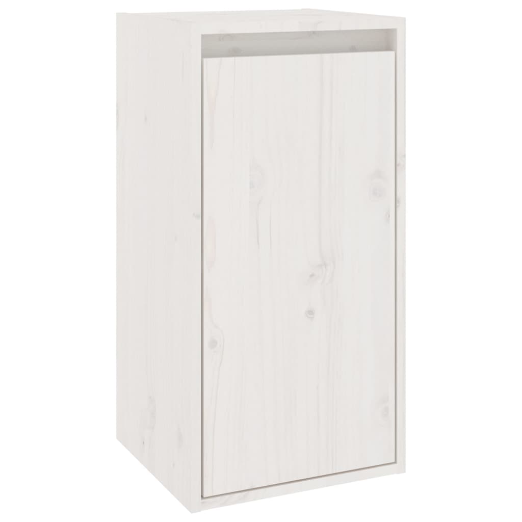 Meubles TV 3 pcs Blanc Bois massif de pin