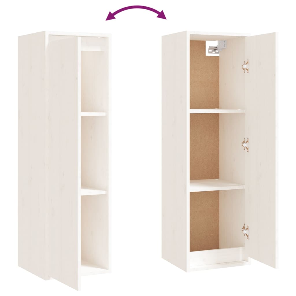 Meubles TV 3 pcs Blanc Bois massif de pin