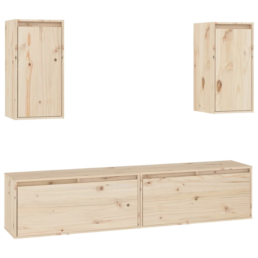 Meubles TV 4 pcs Bois massif de pin