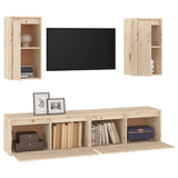 Meubles TV 4 pcs Bois massif de pin