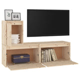 3 pcs TV cabinet Solid pine wood