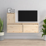 3 pcs TV cabinet Solid pine wood