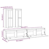 Meubles TV 4 pcs Bois massif de pin