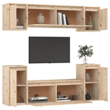 Meubles TV 6 pcs Bois massif de pin