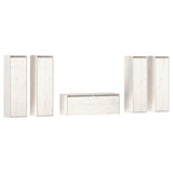 Meubles TV 5 pcs Blanc Bois massif de pin