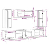 Meubles TV 5 pcs Bois massif de pin