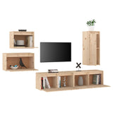 Meubles TV 5 pcs Bois massif de pin