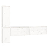 Meubles TV 4 pcs Blanc Bois massif de pin