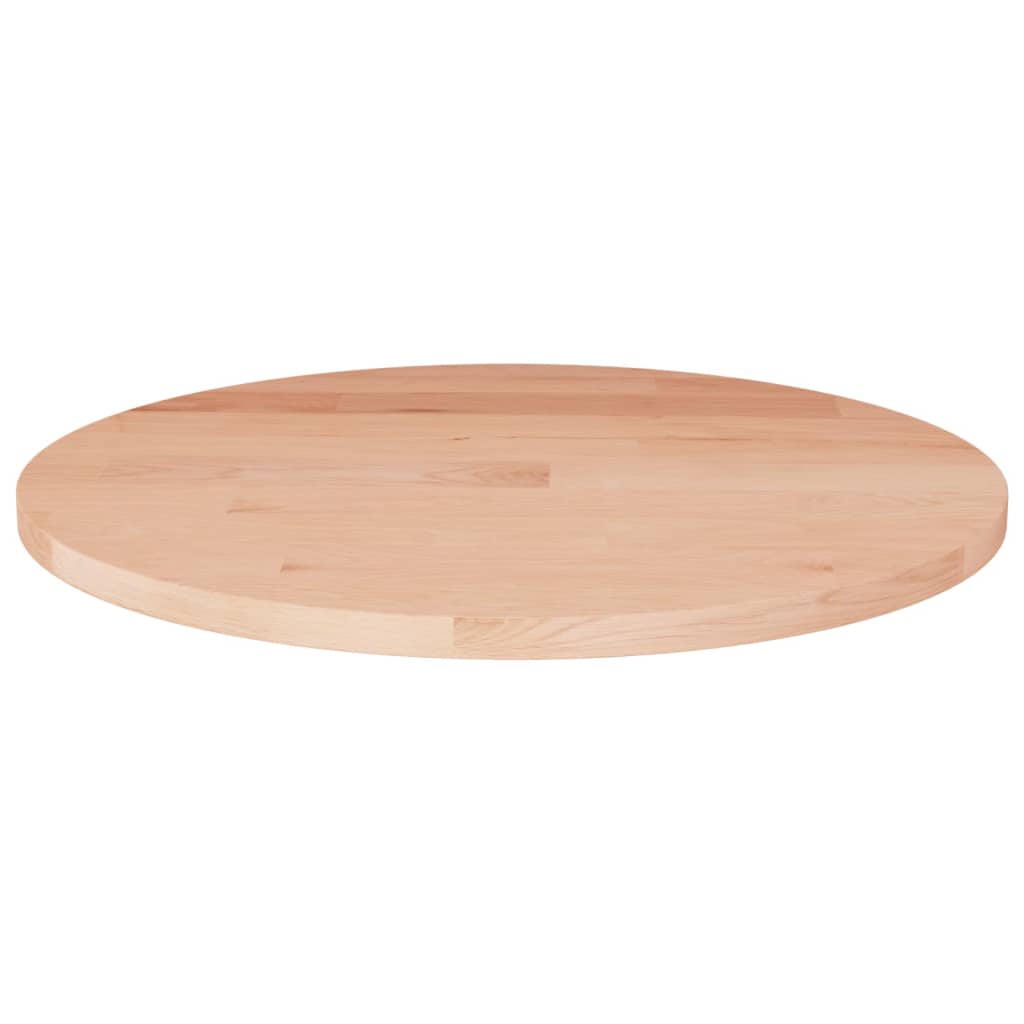 Round table top Ø40x1.5 cm Untreated solid oak wood