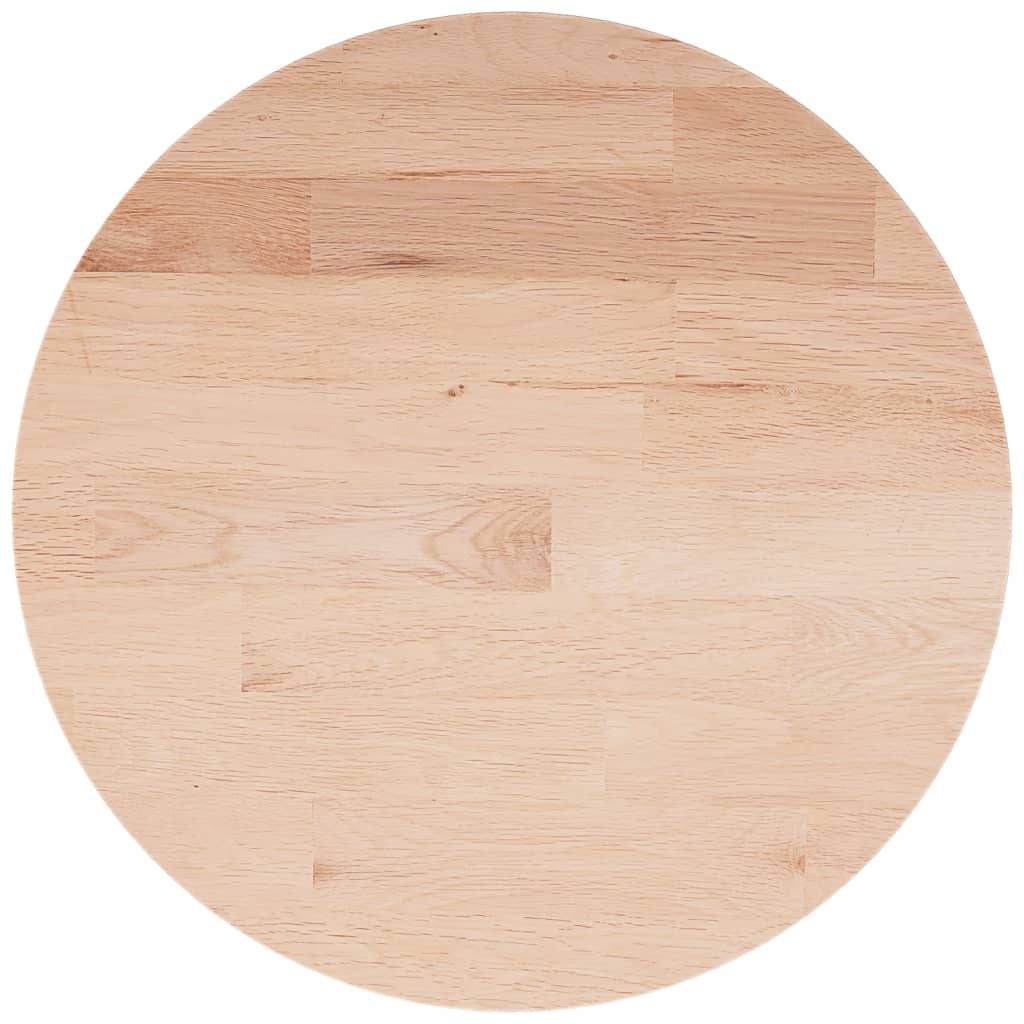 Round table top Ø40x1.5 cm Untreated solid oak wood