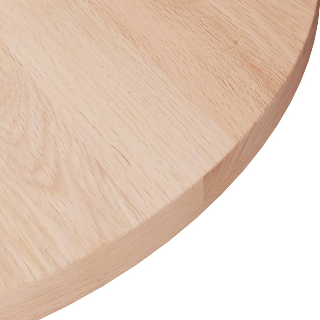 Round table top Ø40x1.5 cm Untreated solid oak wood