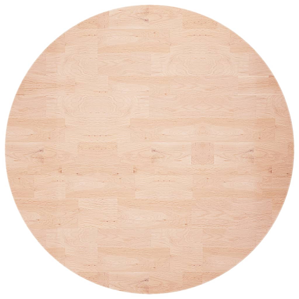 Round table top Ø60x1.5 cm Untreated solid oak wood