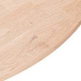 Round table top Ø60x1.5 cm Untreated solid oak wood