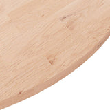 Round table top Ø90x1.5 cm Untreated solid oak wood