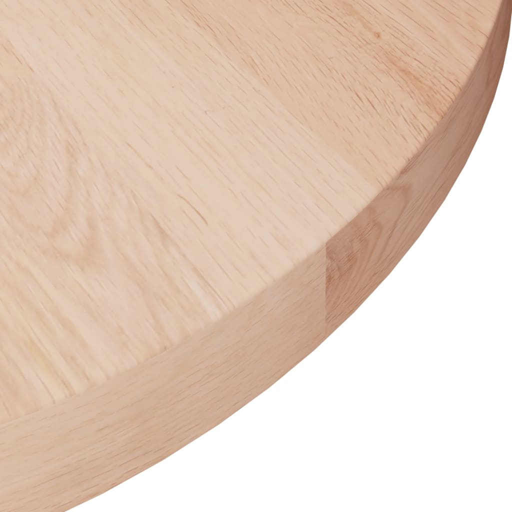 Round table top Ø40x2.5 cm Untreated solid oak wood