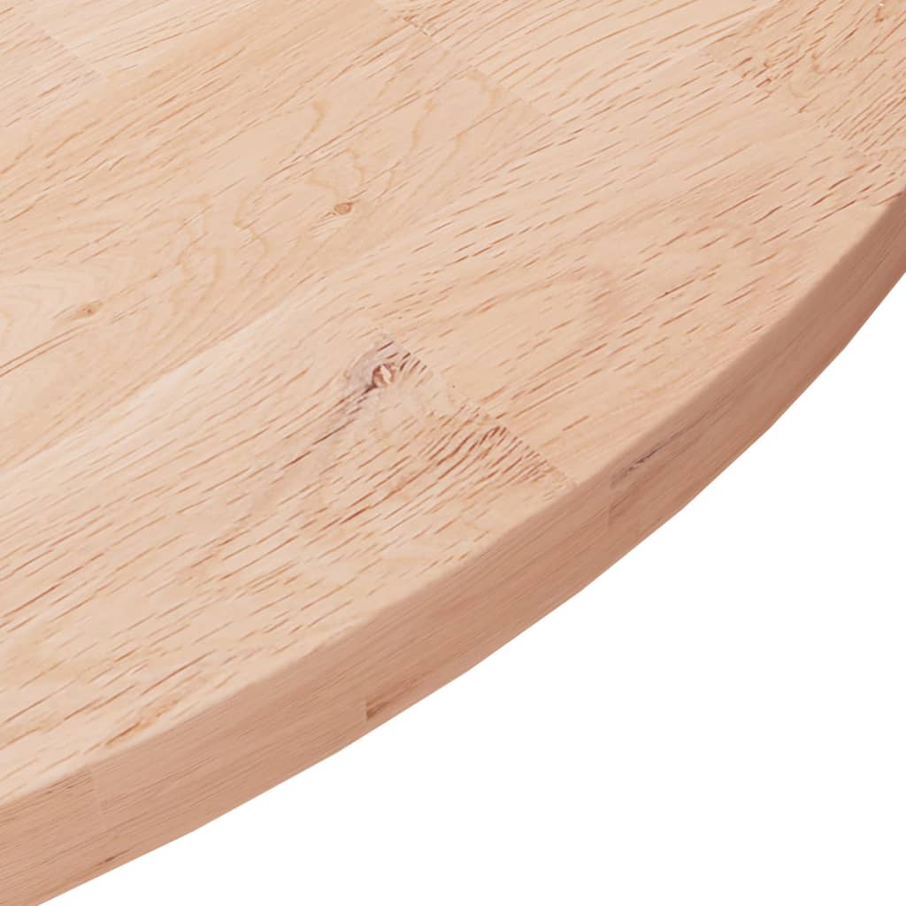 Round table top Ø60x2.5 cm Untreated solid oak wood