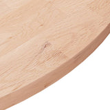 Round table top Ø70x2.5 cm Untreated solid oak wood