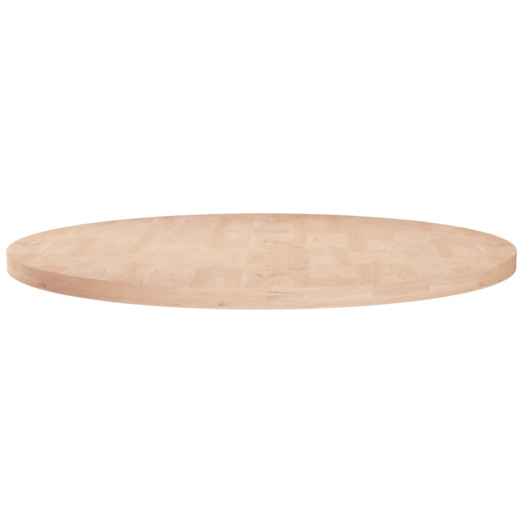 Round table top Ø80x2.5 cm Untreated solid oak wood