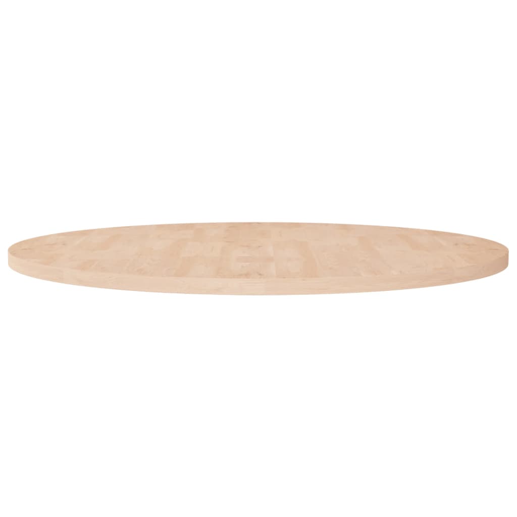 Round table top Ø90x2.5 cm Untreated solid oak wood