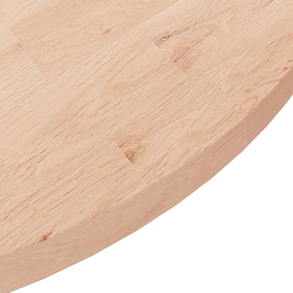 Round table top Ø90x2.5 cm Untreated solid oak wood