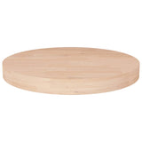 Dessus de table rond Ø40x4 cm Bois de chêne massif non traité