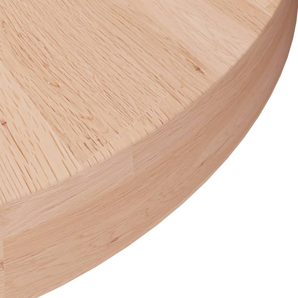 Round table top Ø50x4 cm Untreated solid oak wood