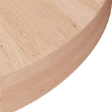 Round table top Ø50x4 cm Untreated solid oak wood