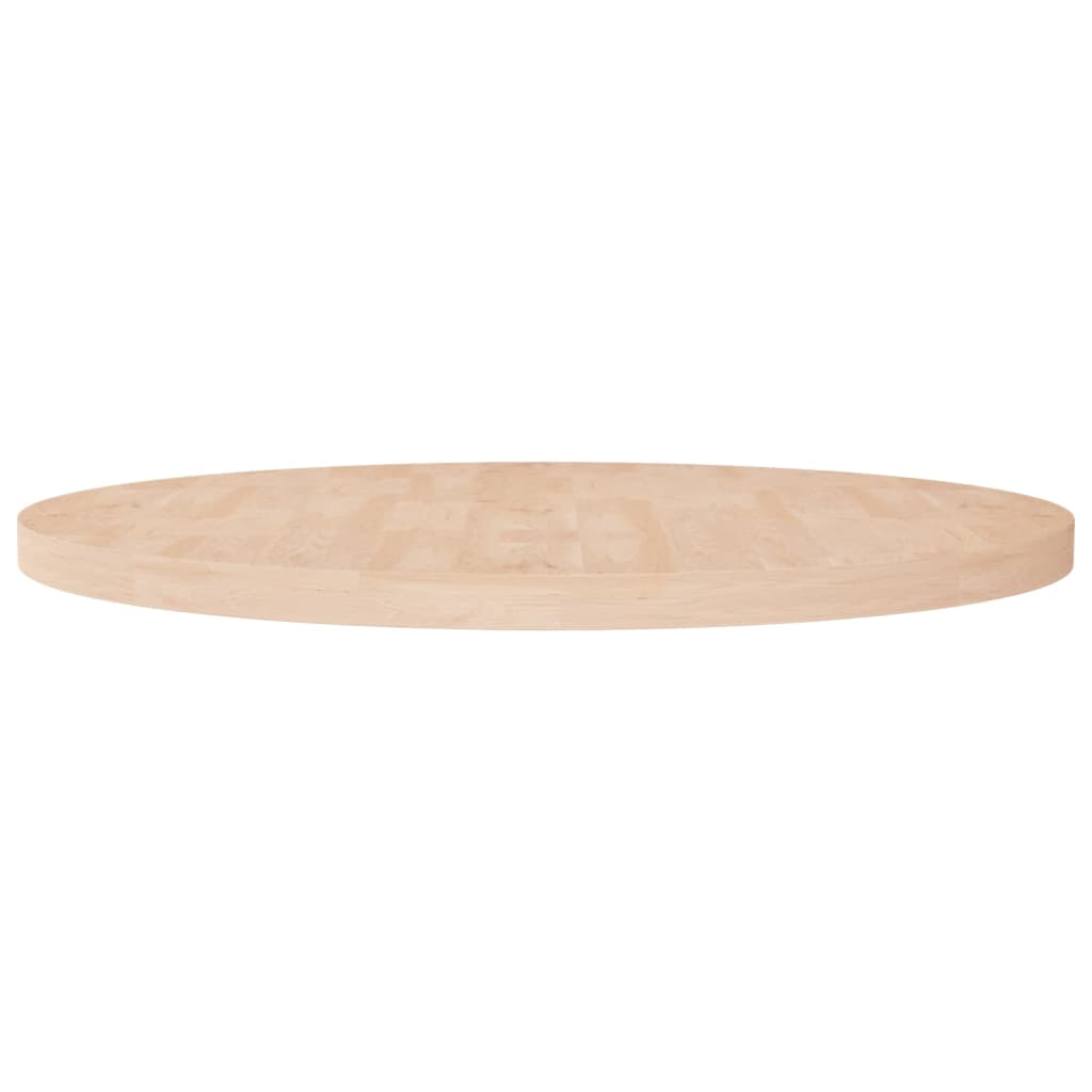 Round table top Ø90x4 cm Untreated solid oak wood