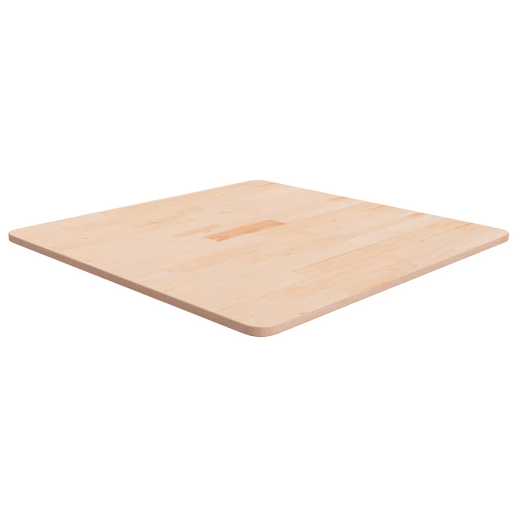 Square table top 70x70x1.5 cm Solid untreated oak wood