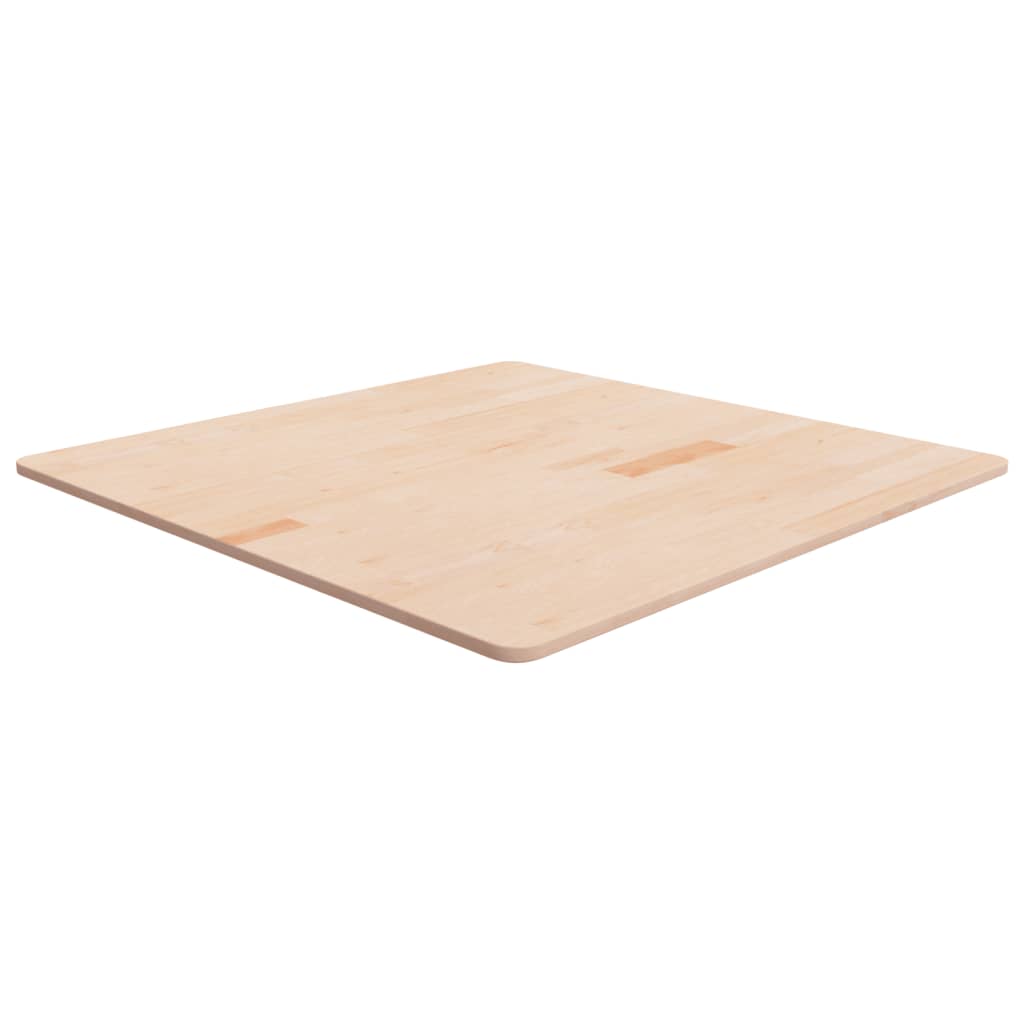 Square table top 90x90x1.5 cm Solid untreated oak wood