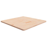 Square table top 80x80x2.5 cm Solid untreated oak wood